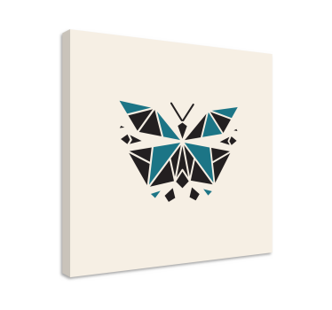 Canvas schilderij libel in geometrische vlinder vorm - TenStickers