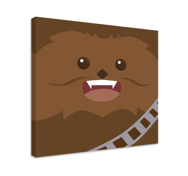 Bruin monster karakter canvas schilderij - TenStickers