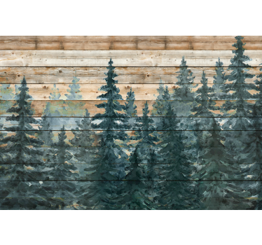 Majestueus dennenbos Canvas schilderij woonkamer - TenStickers
