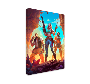 Krijgers in een verlaten plaats games canvas - TenStickers