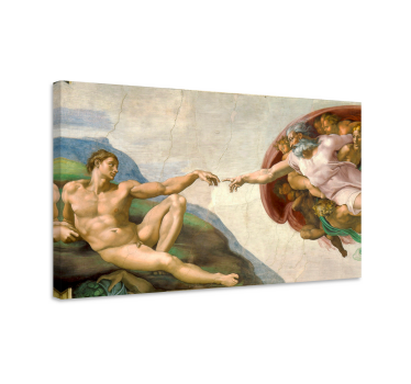 De schepping van Adam canvas schilderij - TenStickers