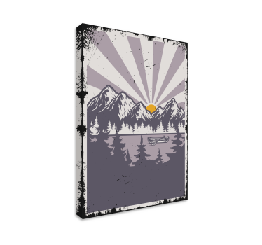Landschapsmeer en bergen Canvas landschap - TenStickers