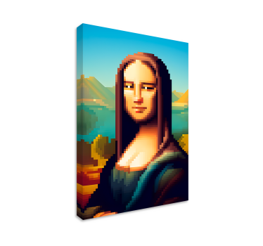 Gioconda pixelkunst Canvas schilderij kunst - TenStickers