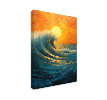 Zonsopgang golf Canvas schilderij  landschap - TenStickers