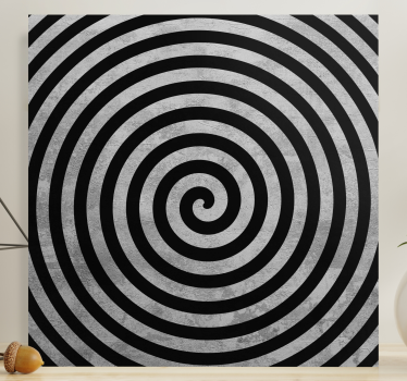 3D canvas schilderij Zwart-wit werveling - TenStickers