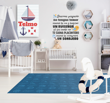Canvas schilderij boot met naam - TenStickers