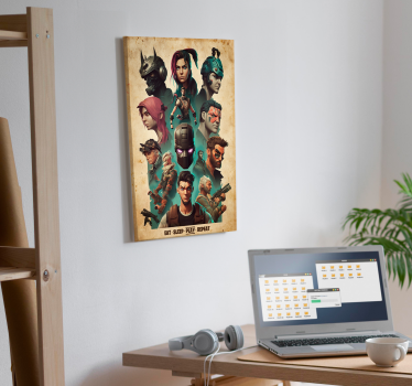 Collage van epische personages videospel - TenStickers