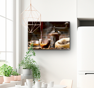 Canvas schilderij keuken Modern keukencafé - TenStickers