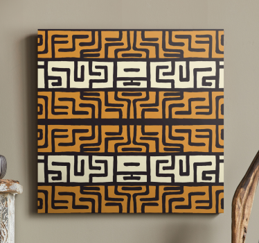 Abstract canvas schilderij Abstract patroon in afrikaanse stijl - TenStickers