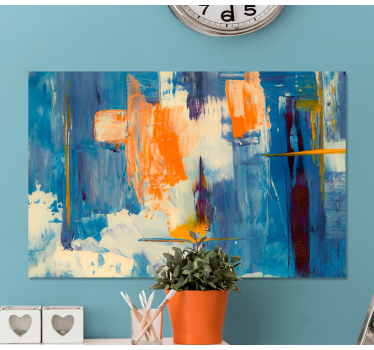 Abstract canvas schilderij Scandinavische verfspatten - TenStickers