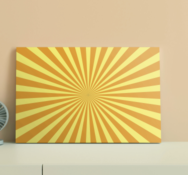 Abstracte strepen zonsondergang canvas schilder - TenStickers