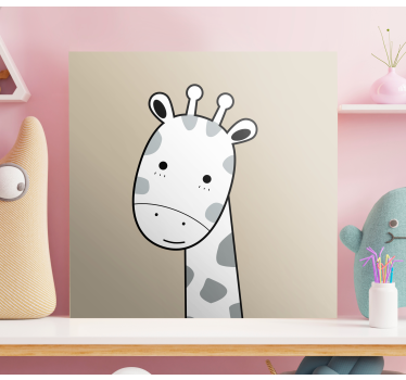 Andere dieren schilderij op canvas Scandinavische beige giraf - TenStickers