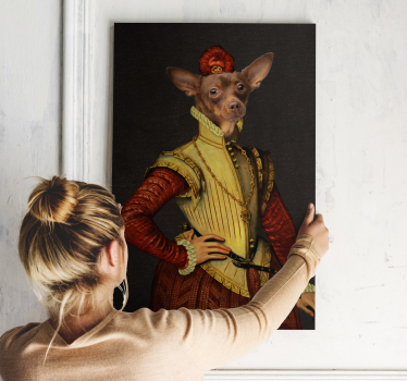 Schilderij aristocratische hond - TenStickers