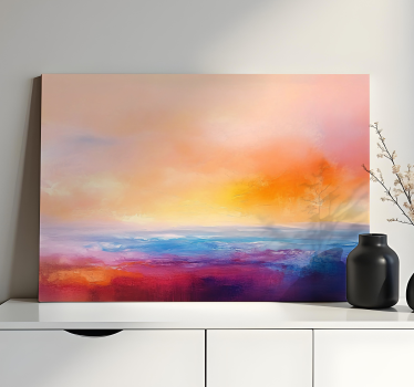 Artistieke zonsondergang Canvas landschap - TenStickers
