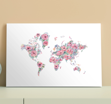 Bloemig wit ontwerp Canvas schilderij bloemen en planten - TenStickers