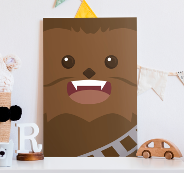 Bruin monster karakter canvas schilderij - TenStickers