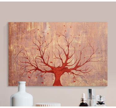 Canvas bomen herfst bladloze boom - TenStickers