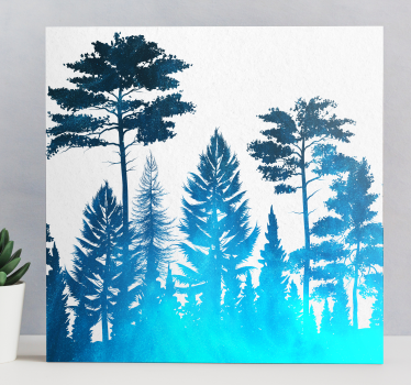 Canvas bomen silhouet boslandschap - TenStickers