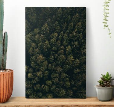Canvas bomen weelderige bosbedekking - TenStickers