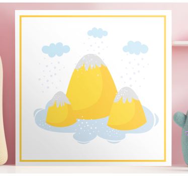 Canvas landschap gele bergtoppen - TenStickers