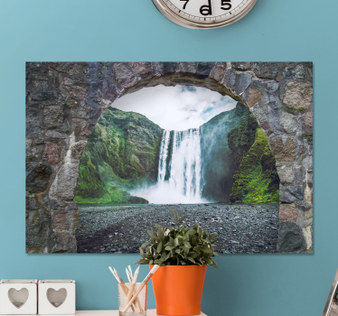 Canvas landschap grote waterval perspectief - TenStickers