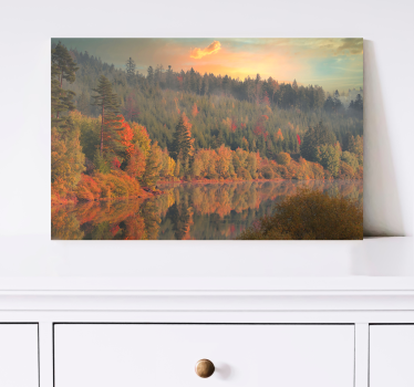 Canvas landschap herfstreflecties - TenStickers
