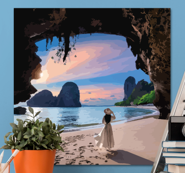 Canvas landschap kustsereniteit uitzicht - TenStickers