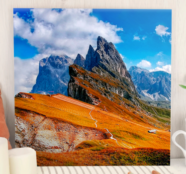 Canvas landschap majestueuze bergketen - TenStickers