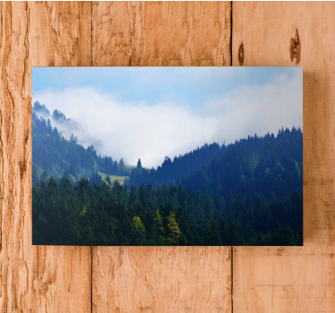 Canvas landschap majestueuze bospieken - TenStickers