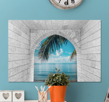 Canvas landschap oceaanzicht boog - TenStickers