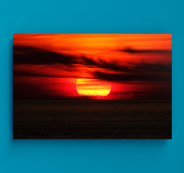 Canvas landschap prachtig zonsuntergangsuitzicht - TenStickers