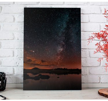 Canvas landschap sterrennacht hemel - TenStickers