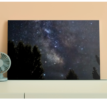Canvas landschap sterrennacht landschap - TenStickers