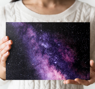 Canvas natuur landschap Prachtig paars uitzicht op de ruimte - TenStickers