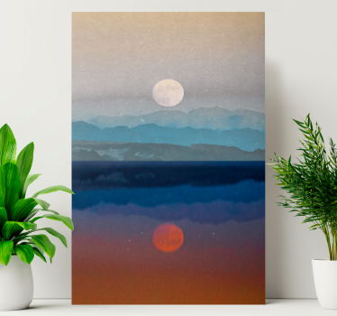 Canvas natuur landschap Ruimte mooi maanontwerp - TenStickers