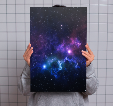 Canvas natuur landschap Universum met duizenden sterren - TenStickers