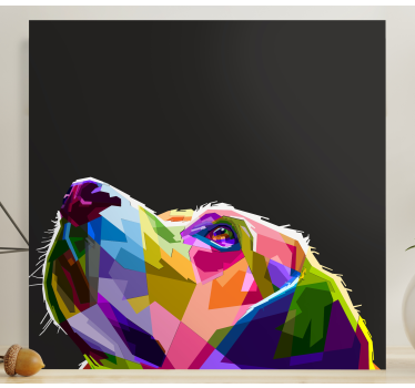 Canvas schilderij Regenboog hond - TenStickers