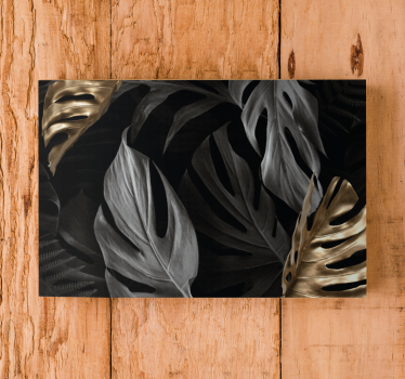 Canvas schilderij planten Elegante tropische bladeren - TenStickers
