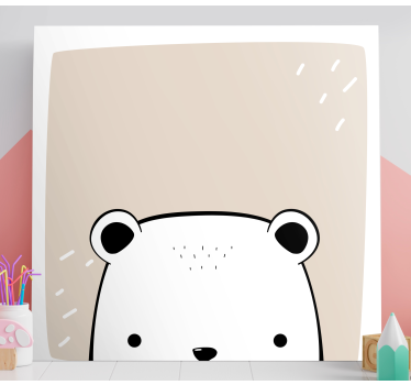 Canvas schilderij baby's Baby ijsbeer - TenStickers