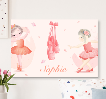 Canvas schilderij gepersonaliseerde danser elementen - TenStickers