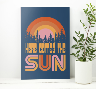 Canvas schilderij here comes the sun - TenStickers