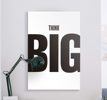 Canvas schilderij kantoor Motiverend 'denk groot' - TenStickers