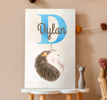 Canvas schilderij baby's schattige egel illustratie - TenStickers