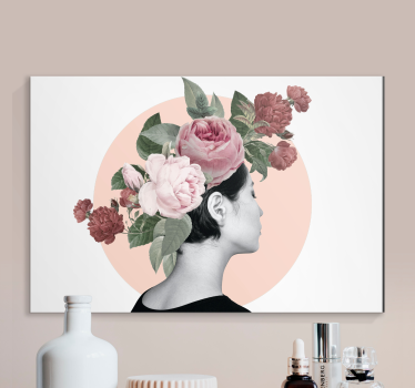 Canvas schilderij bloemen en planten haarensemble - TenStickers