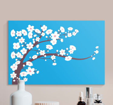 Canvas schilderij bloemen en planten kersenbloesem boom - TenStickers