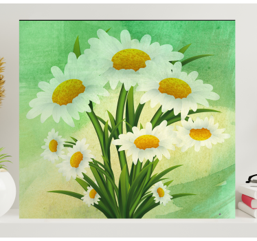Canvas schilderij bloemen en planten madeliefjesboeket - TenStickers