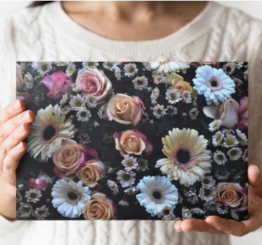 Canvas schilderij bloemen en planten mooi bloemstuk - TenStickers