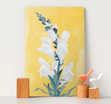Canvas schilderij bloemen en planten subtiele witte bloesems - TenStickers