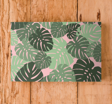 Canvas schilderij bloemen en planten tropische bladmotieven - TenStickers
