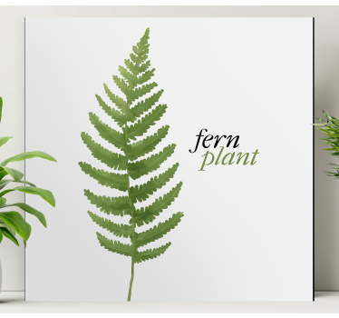 Canvas schilderij bloemen en planten varenplant ontwerp - TenStickers